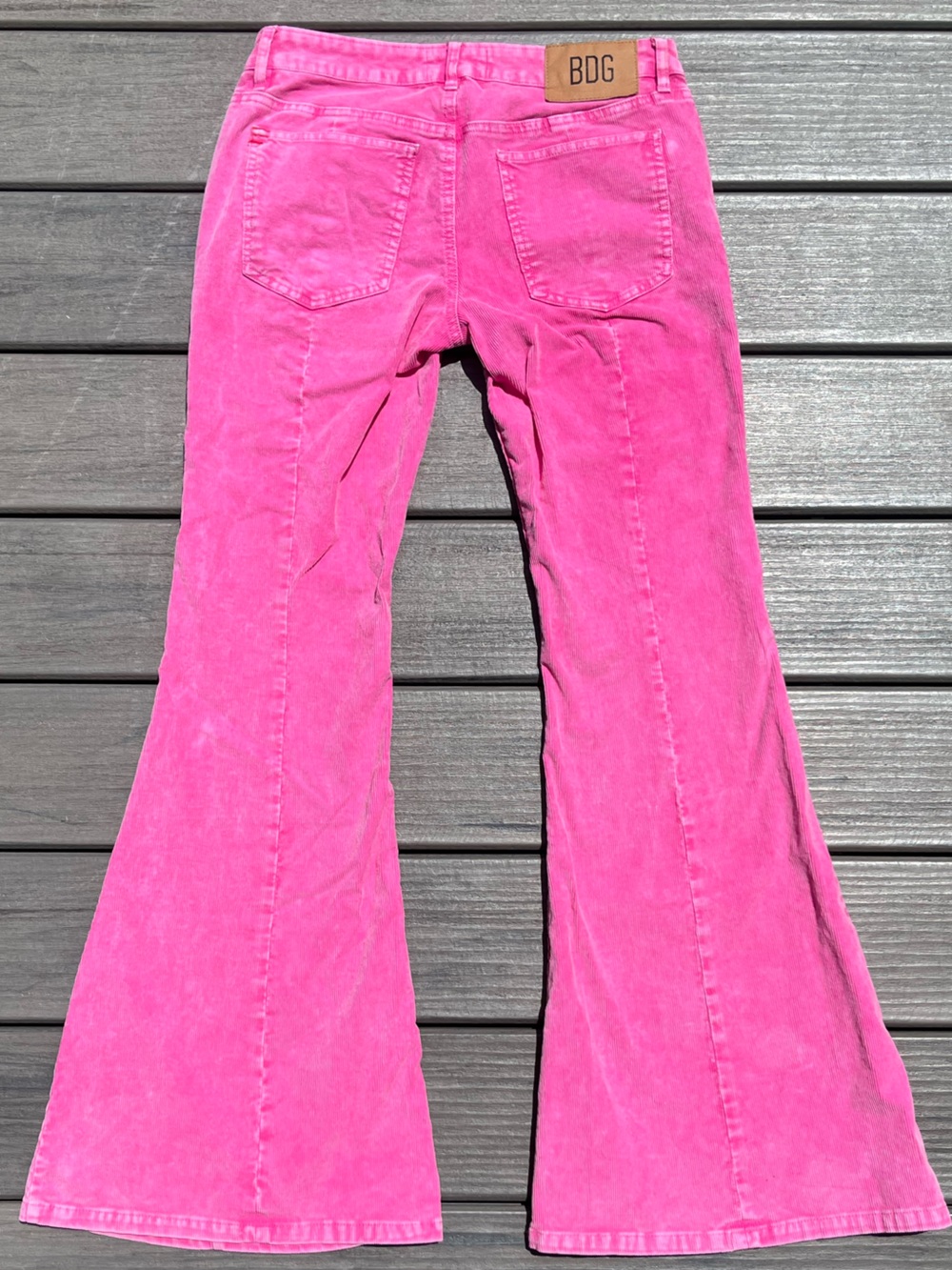 BDG; Hot 'Barbie' Pink; Low Rise; Extreme Flare Jeans; Classic Five-Pocket; US31 - Picture 12 of 12